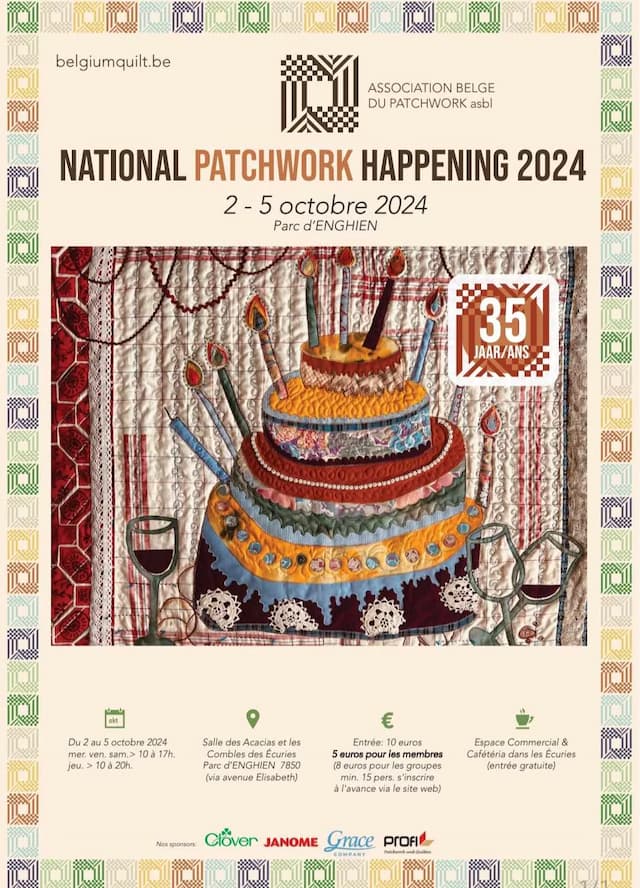 L'affiche du salon National Patchwork Happening 2024