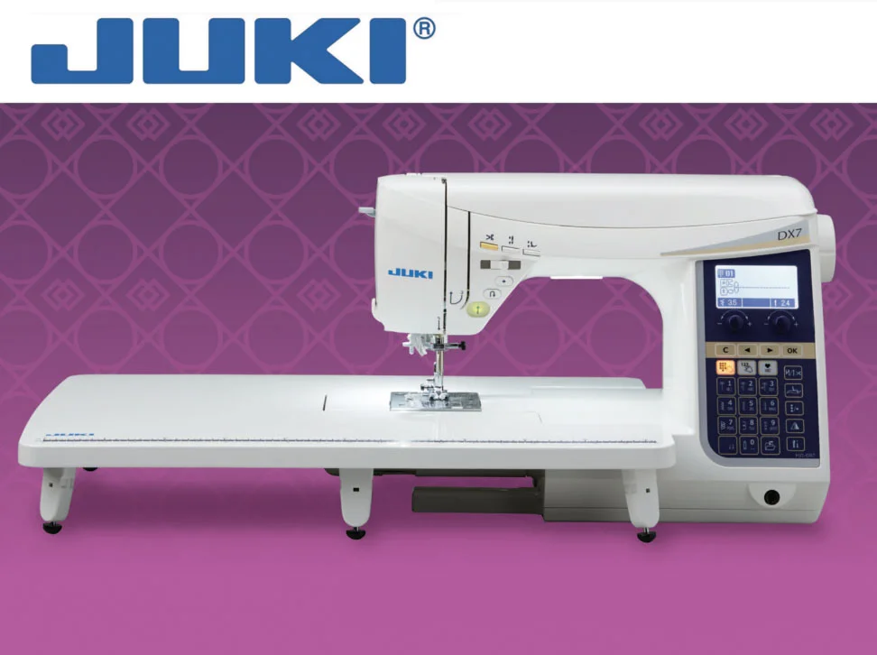 Machine à coudre Juki avec son écran de commande